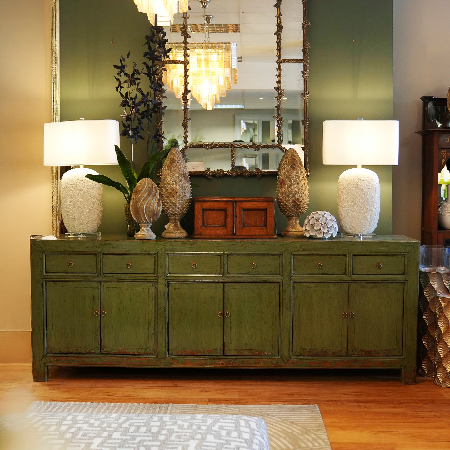 Pine Painted Cabinet 6 Door 6 Drawer