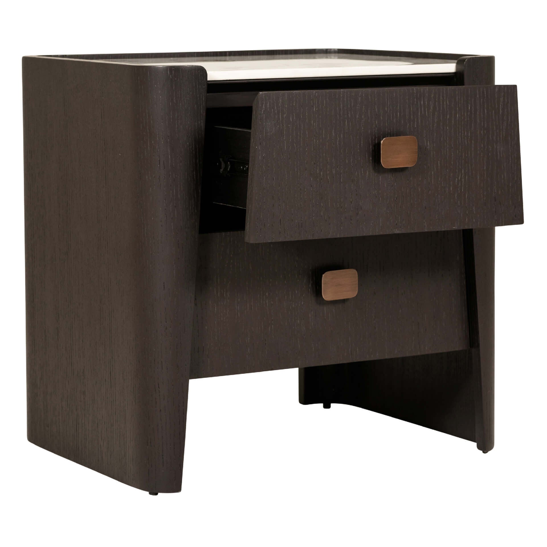 Rhodes Ebony Bedside Locker - Flanagan Kerins