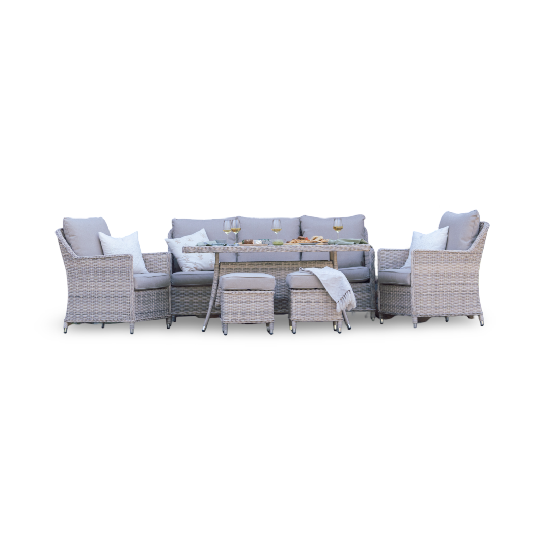 Sandycove 6‑Piece Lounge Dining Set – Natural