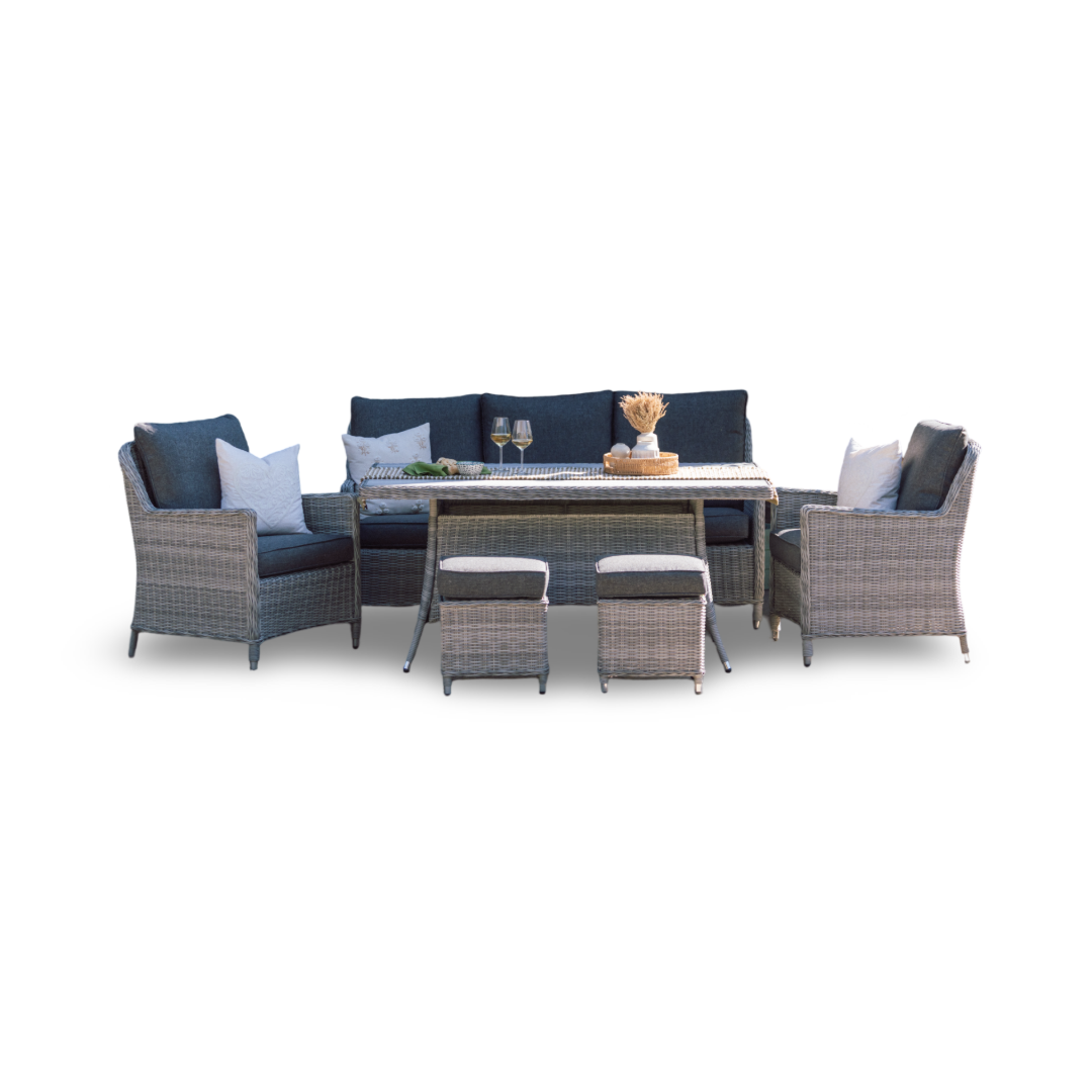 Sandycove 6‑Piece Lounge Dining Set – Grey