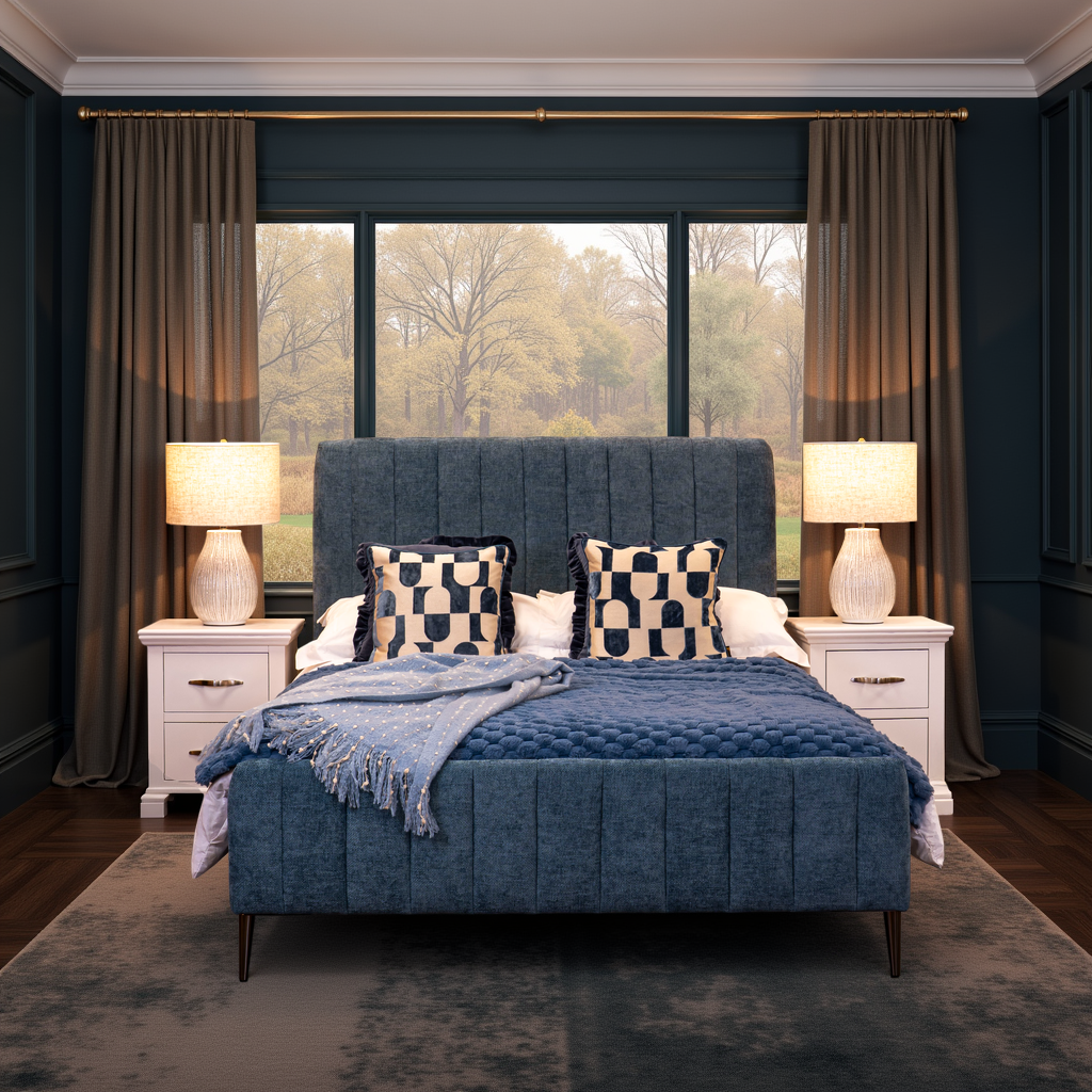 Room Setting of the Zara Double Bed In Wicklow Showroom