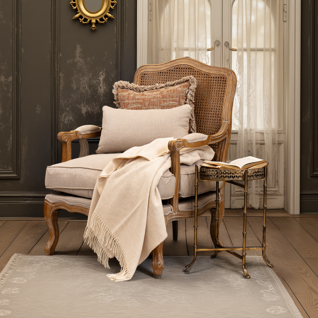 Room shot of a beautiful accent armchair