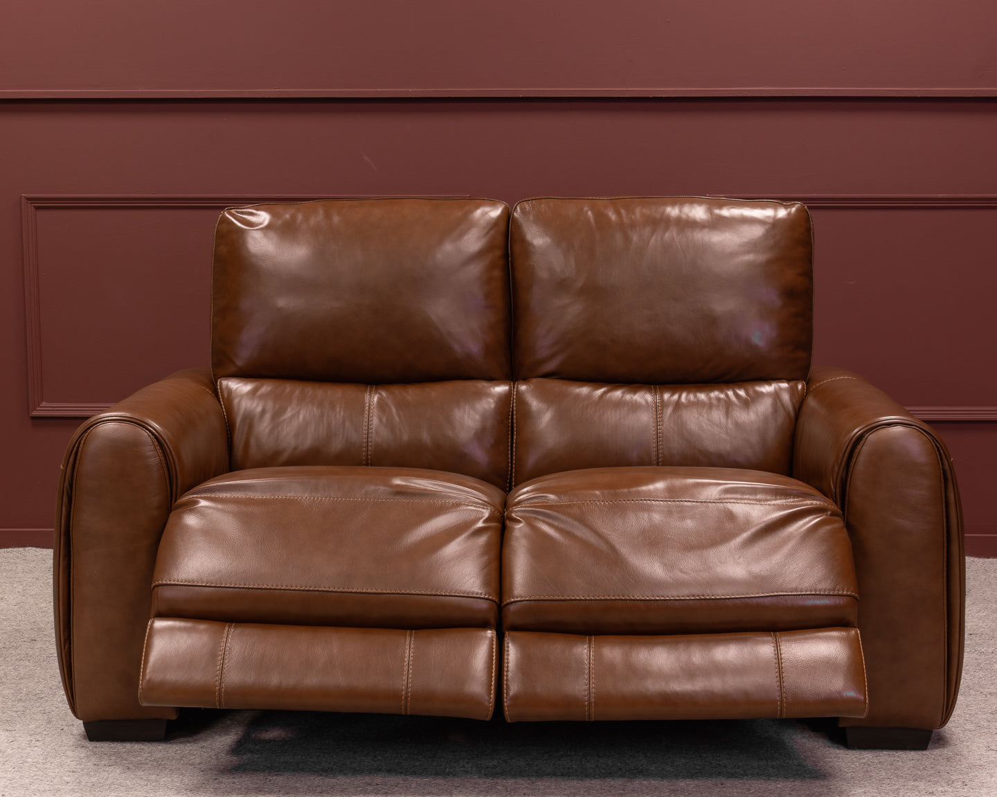 Athena 2 Seater Powered Recliner - Leather