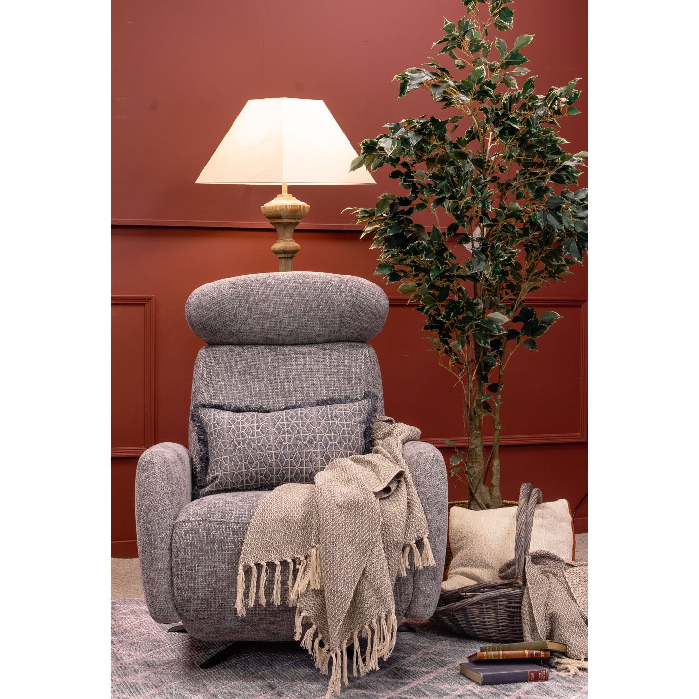 Zeus Manual Recliner Chair  Standard Height Fabric - Show model