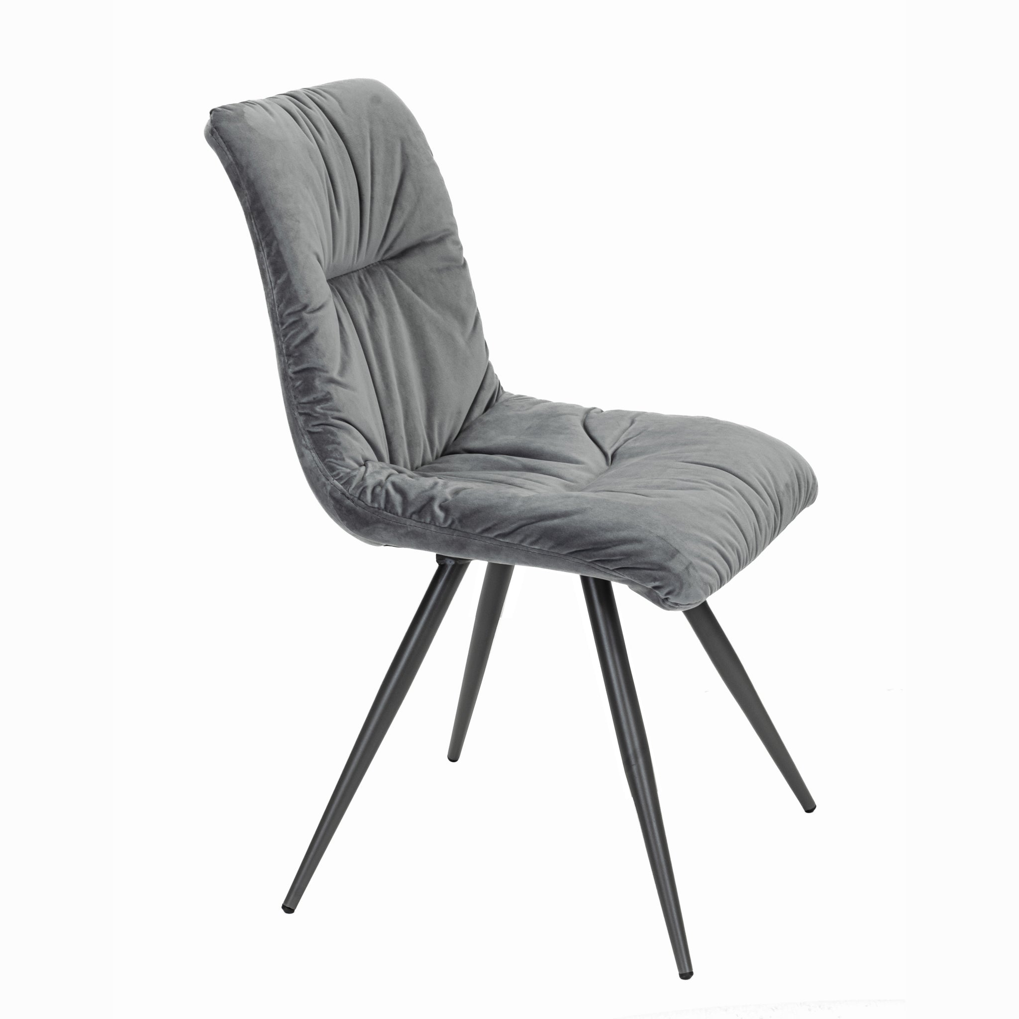 Anna Light Grey Velvet Dining Chair | Stylish Comfort by Flanagan ...