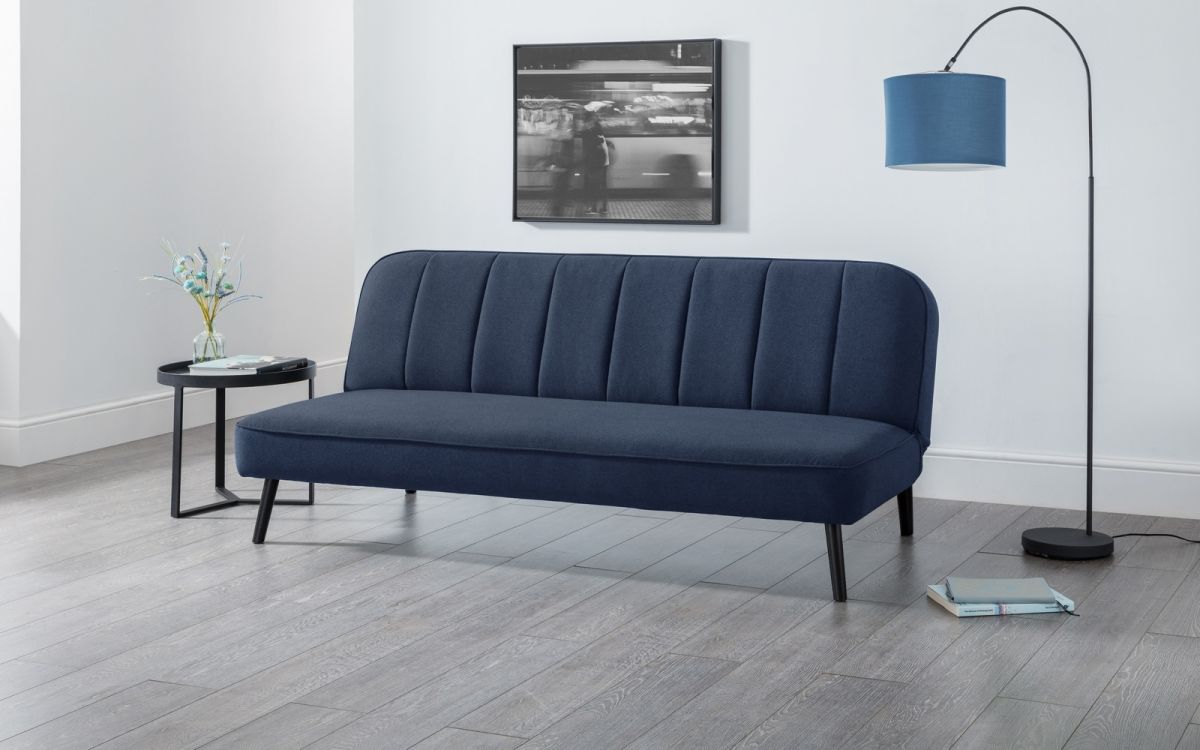 Miro Curved Back Sofa bed Blue
