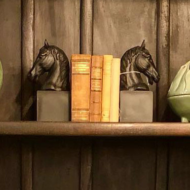 Black Horse Bookends