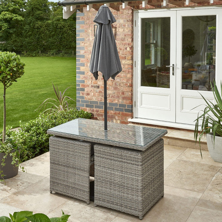 Wicker Patio Harts Rattan Cube Rattan Cube Bistro Set