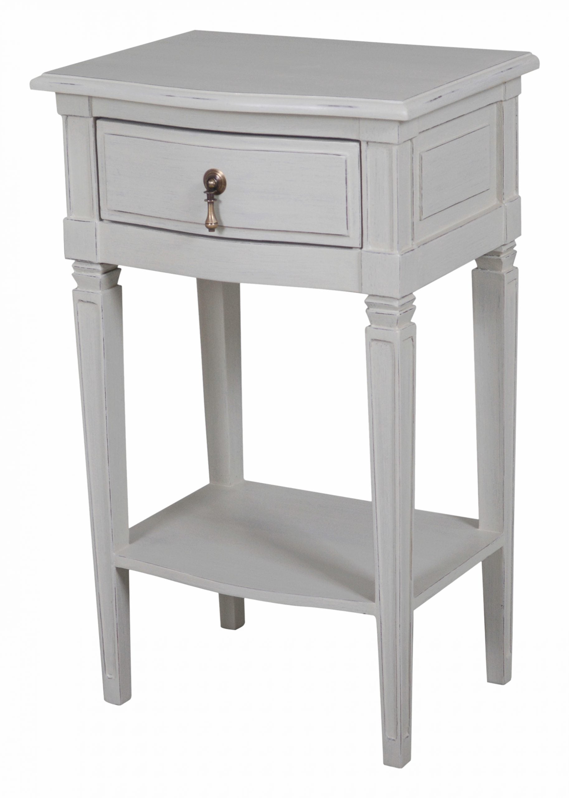 Anna Side Table with Shelf – Painted