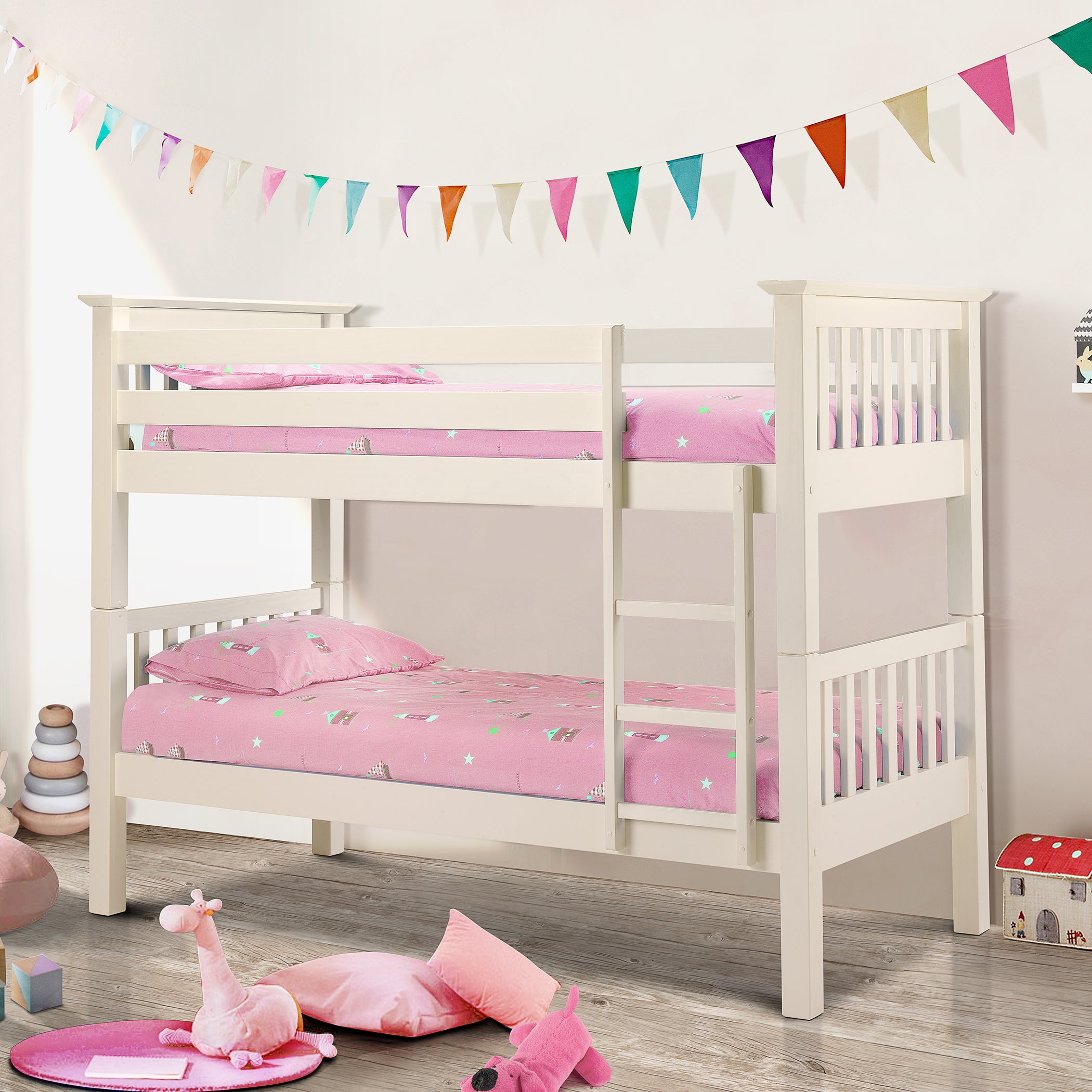 Barcelona Bunk Bed Stone White