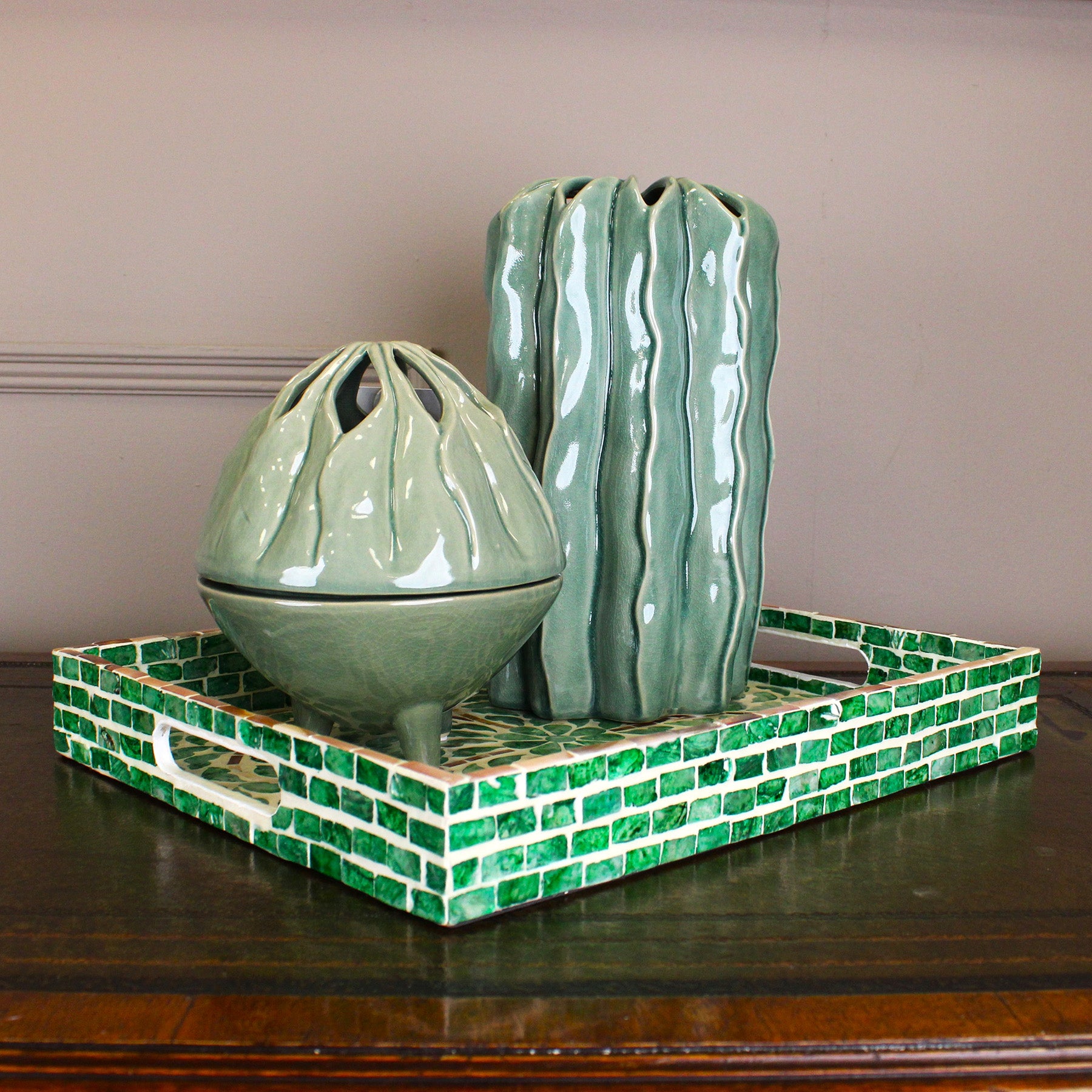 Coastal Breeze Capiz Tray