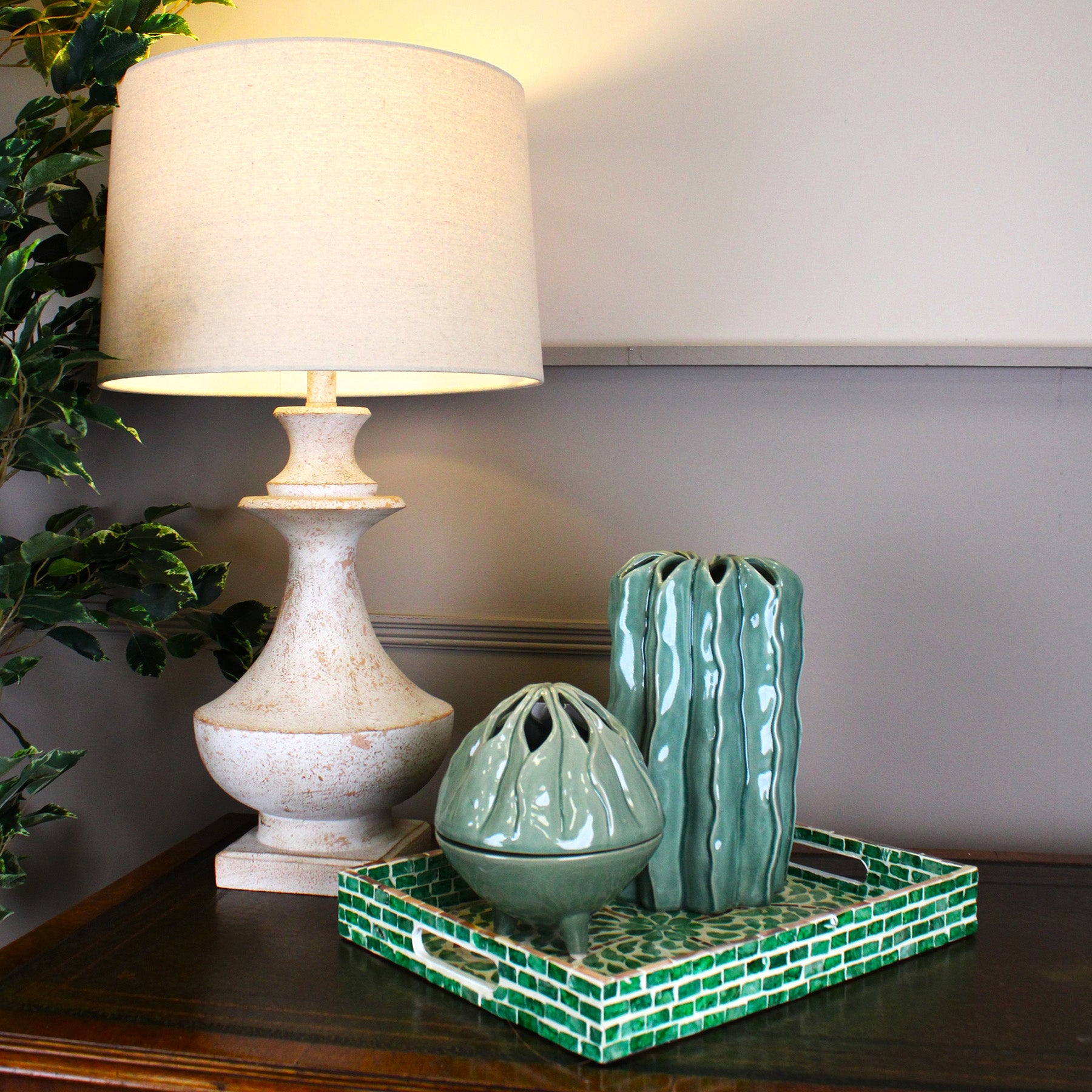 Coastal Breeze Capiz Tray