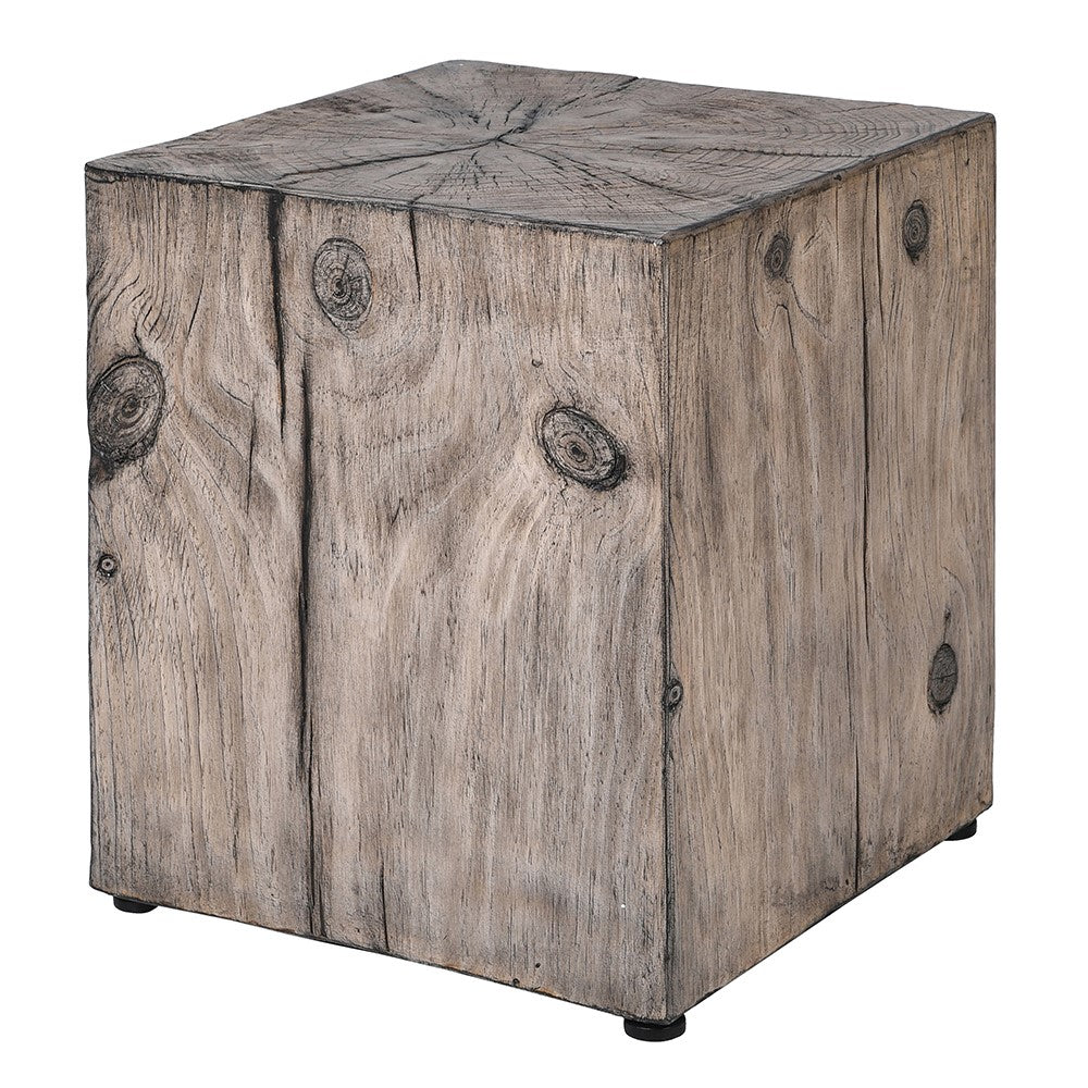 Natural Wood-Look Stool