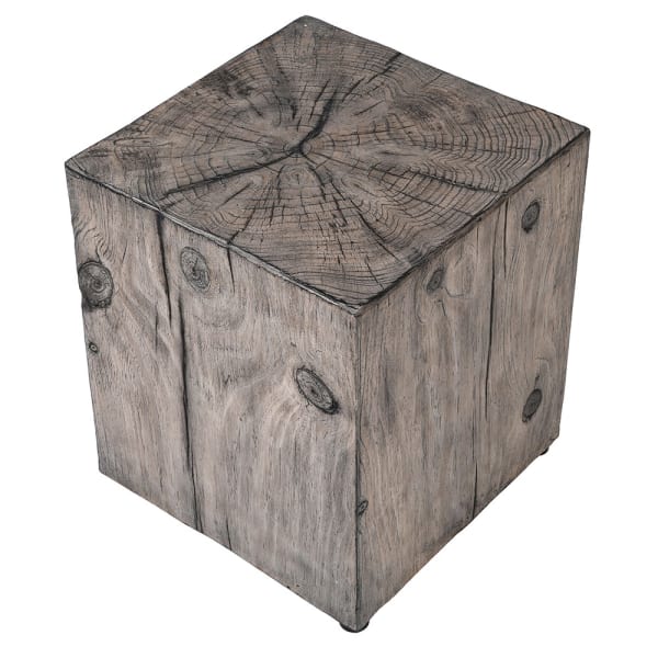 Natural Wood-Look Stool