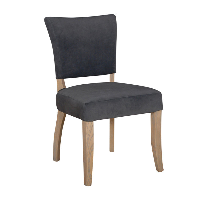 Drake Velvet Dining Chair Dark Grey