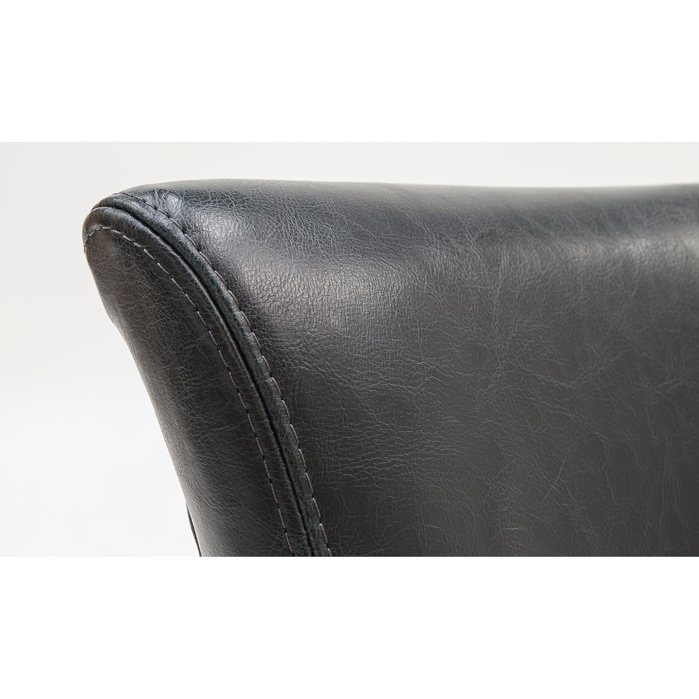 Drake Dining Chair Leather Ink Blue