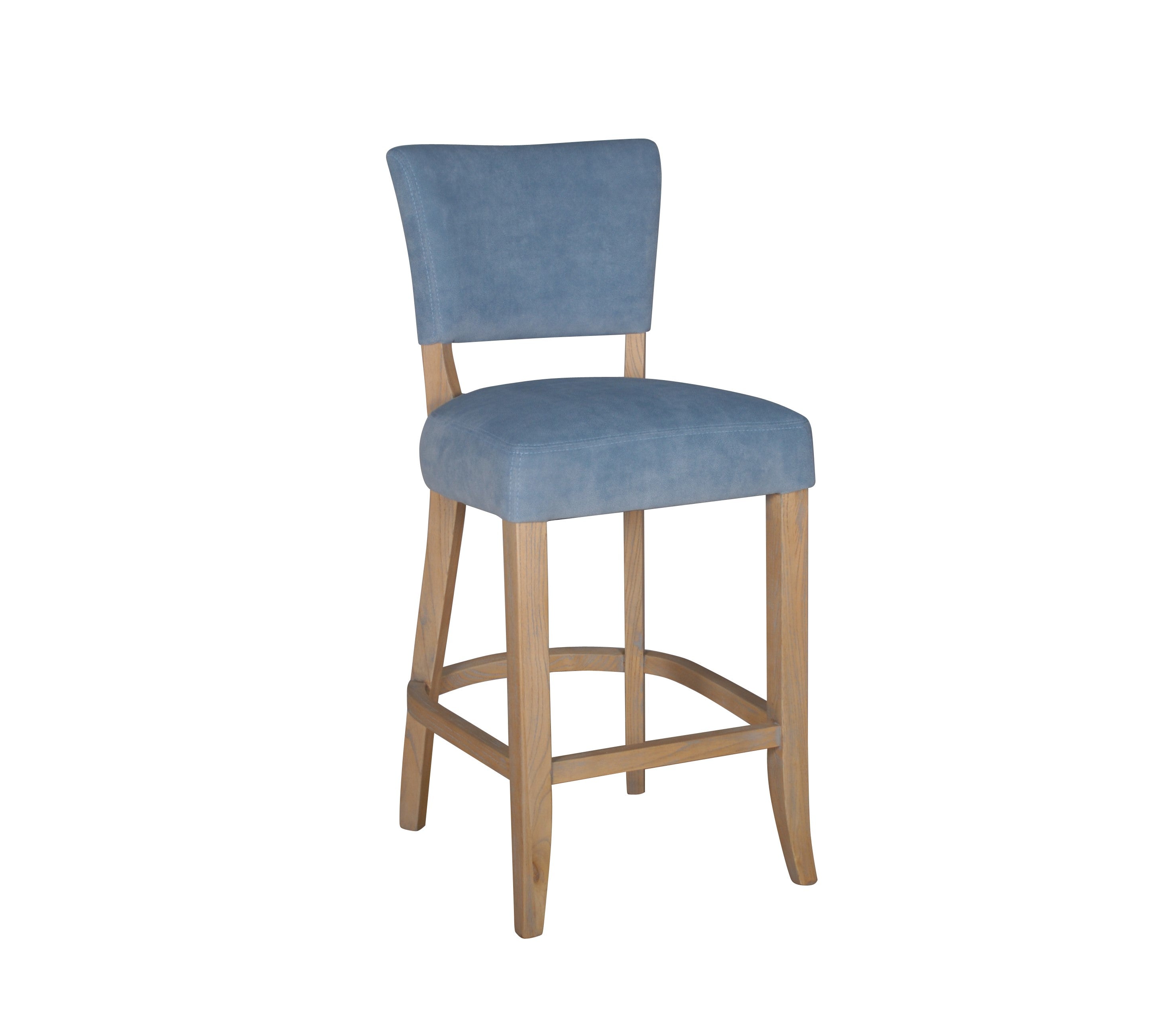 Drake Bar Chair Velvet Blue