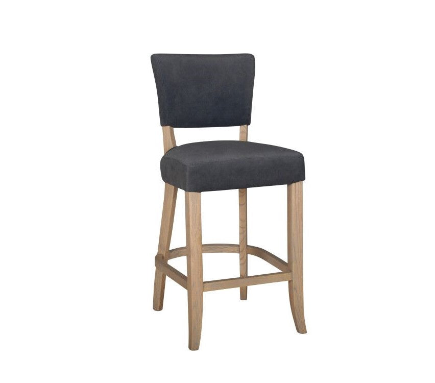 Drake Bar Chair Velvet Dark Grey