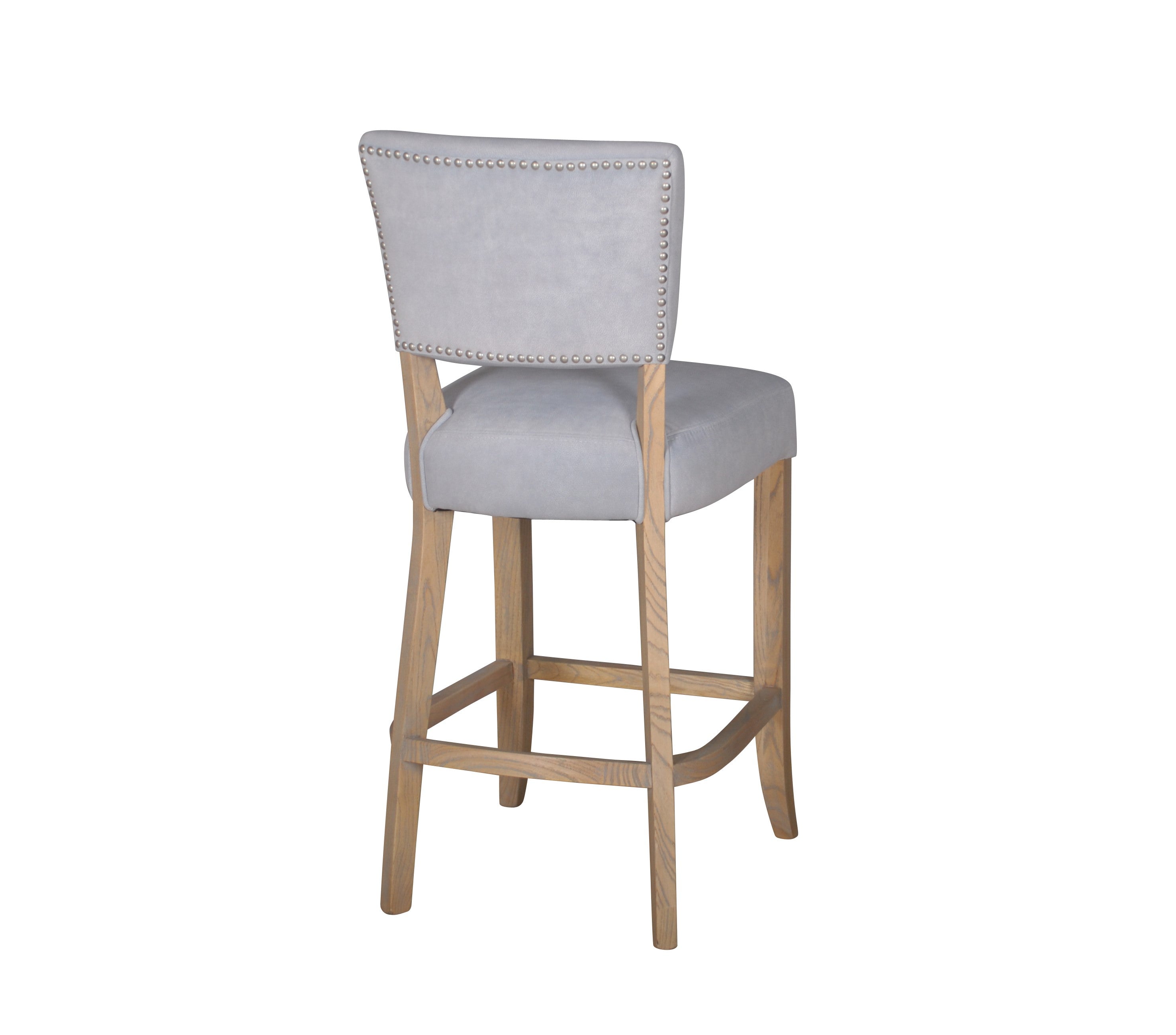 Drake Bar Chair Velvet Light Grey