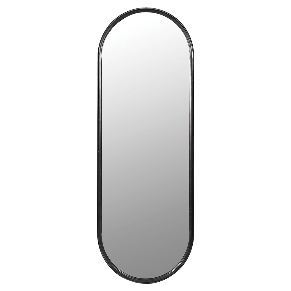 Sleek Black Curved Wall Mirror