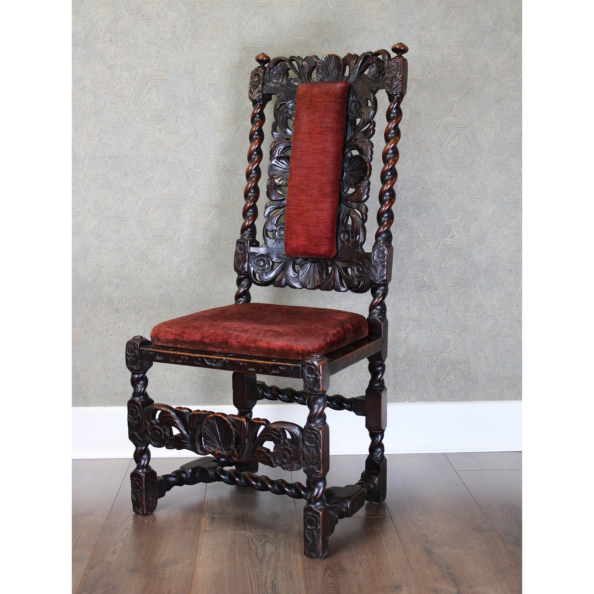 Jacobean Upholstered Side Chair