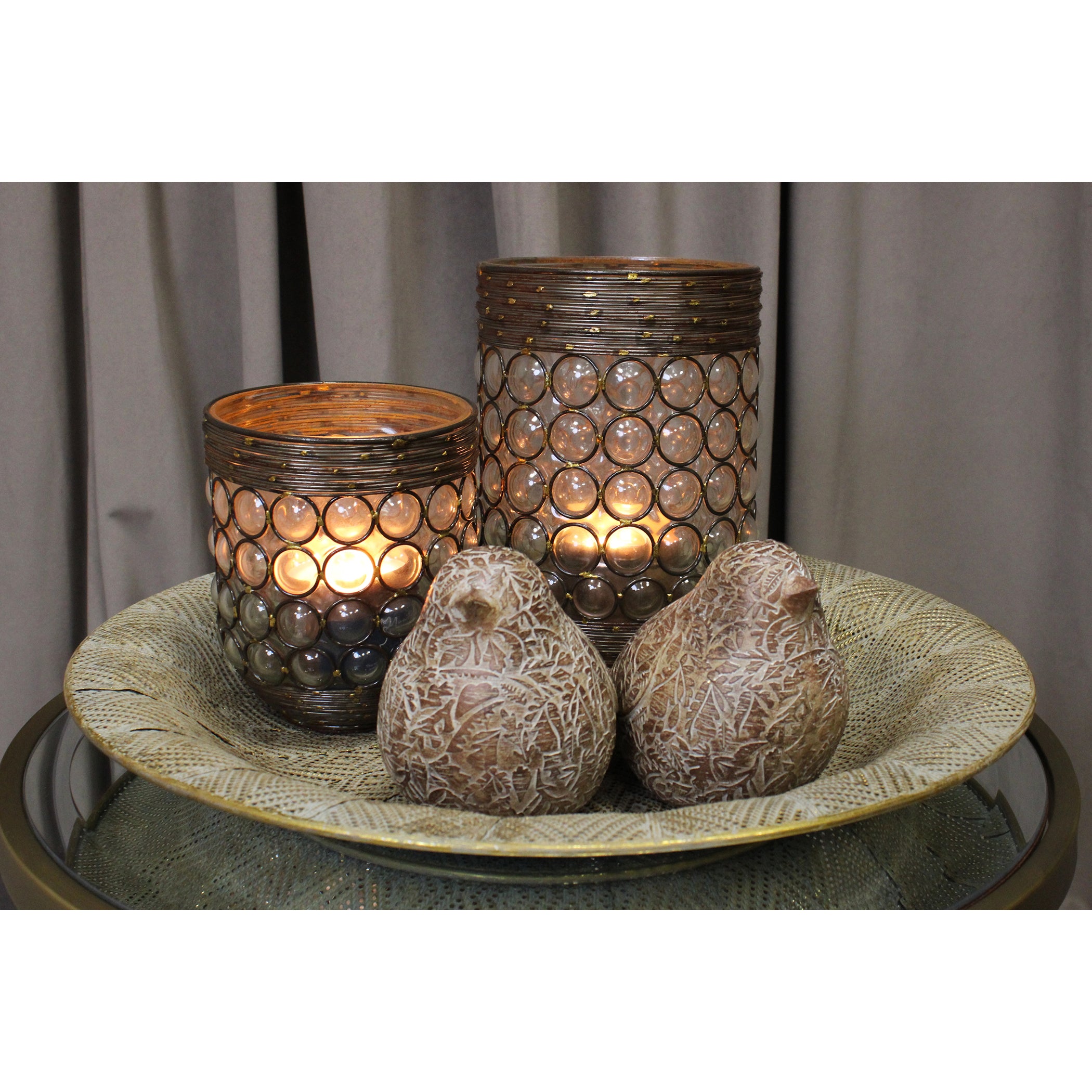 Large round Gold Effect Tray