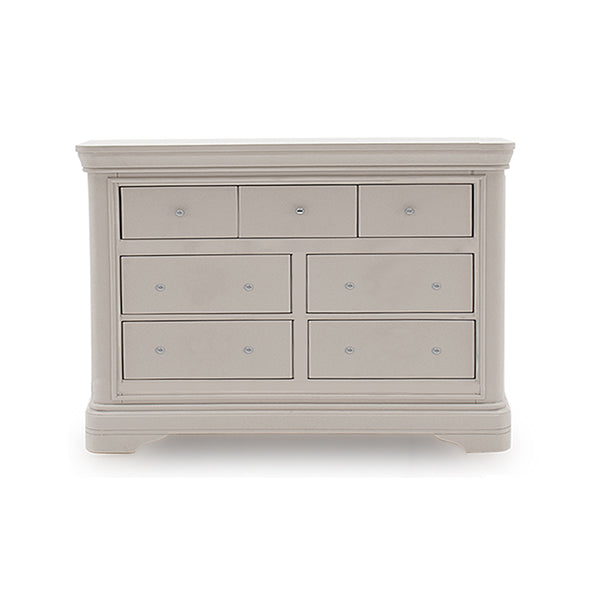 Mabel Dressing Chest 7 Drawers Taupe