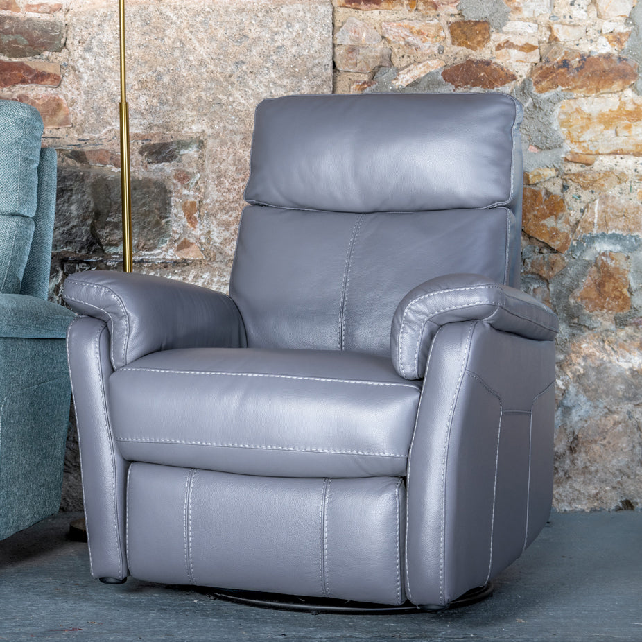 Moretti Rocker Swivel Recliner Chair - Leather