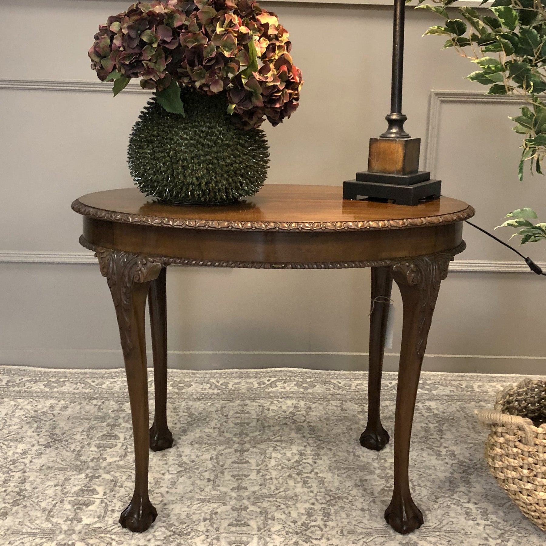 Oval Mahogany Occasional Table