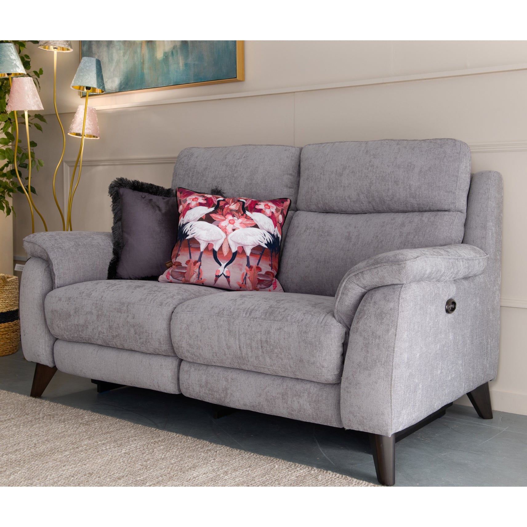 Raphael Powered Recliner 2 Seater Fabric Sofa