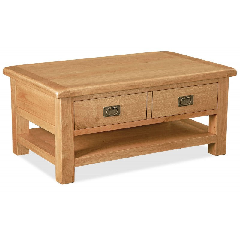 Salisbury Large Coffee Table with Drawers and Shelf