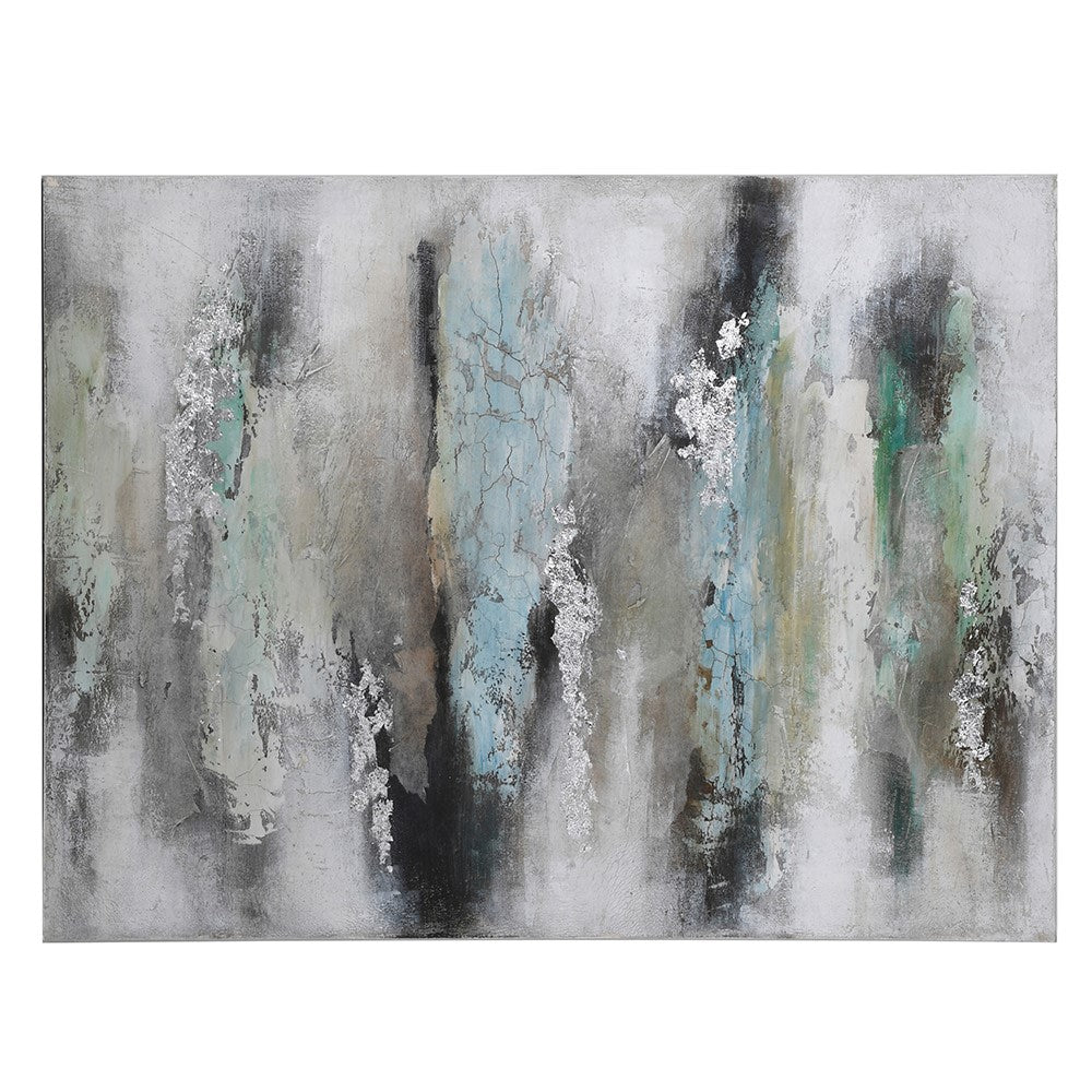 Abstract Celadon Textured Painting