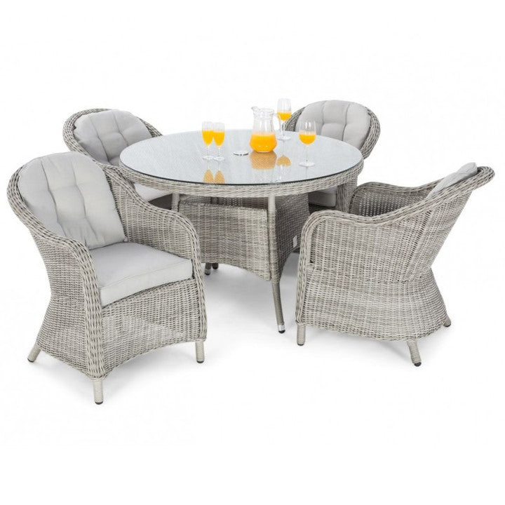 Sepino - 4 Seater Round Set (Light Grey)