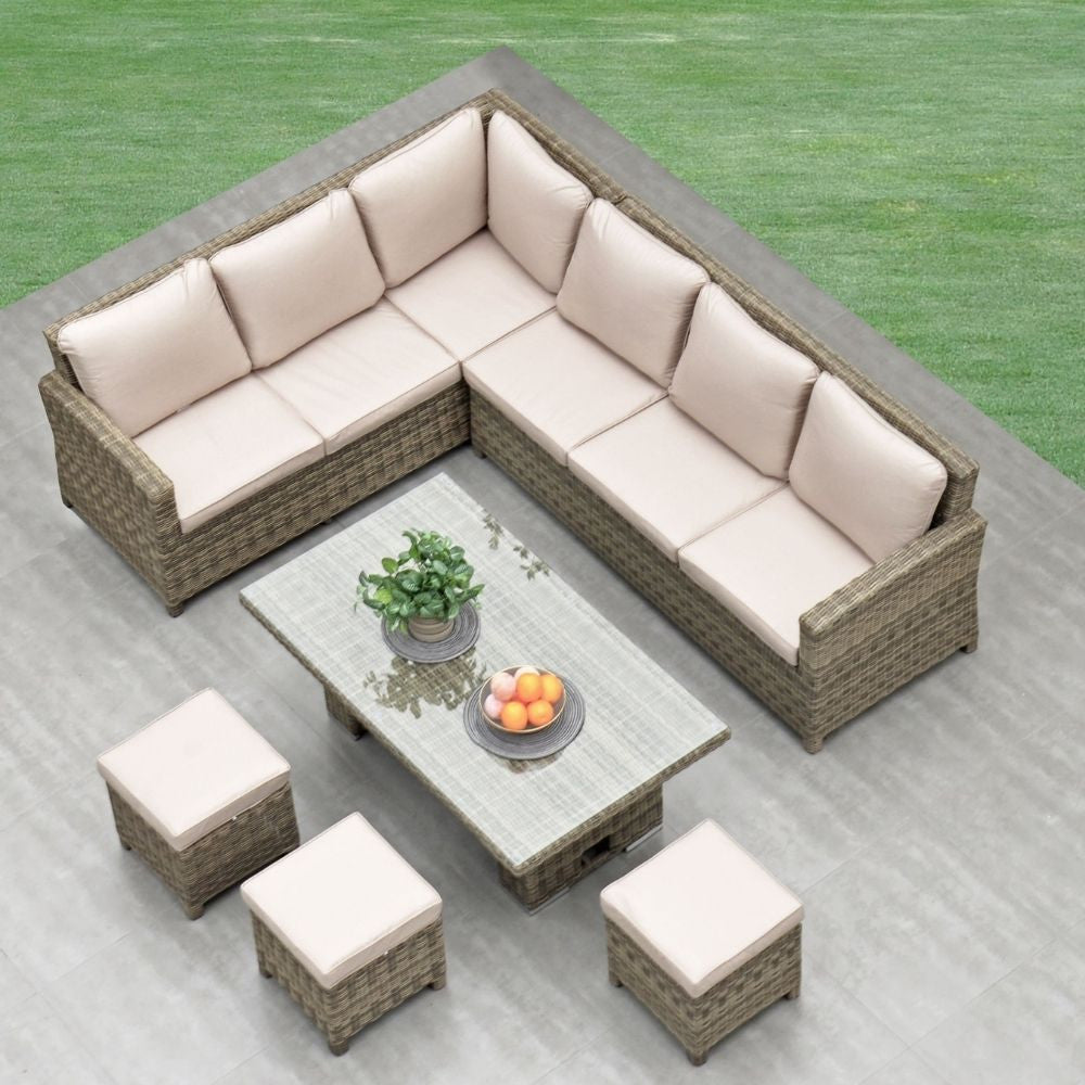 Chester Corner Sofa Set with Rising Table